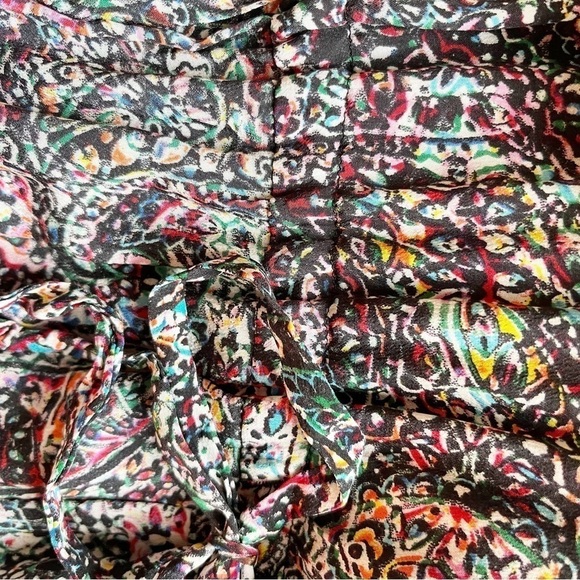 L’agence Sleeveless Silk Tie Front Jumpsuit Size Small in Multi Mosaic Print - Picture 13 of 14